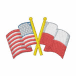 U S A and Poland embroidered shirts