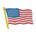 U. S. A. Flag (waving) embroidered shirts