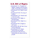 U.S. Bill of Rights ~ First 10 Amendments ~ business cards