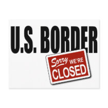 U.S. Border - Sorry We're Closed Post Card