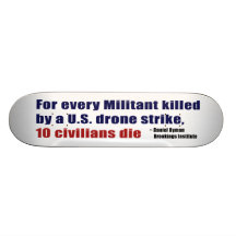 U.S. Drone Strike Militant Civilian Kill Ratio Skateboard Deck