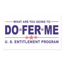 U. S. entitlement program Rectangular Stickers