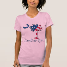 U.S. Flag Carolina Girl T-shirts