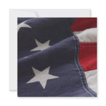 U.S. flag close up invitation