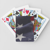 U.S. flag close up playing cards playing cards