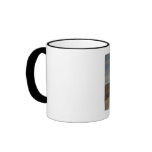U S flag painted car, mug