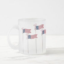 U.S. Flags frosted mug