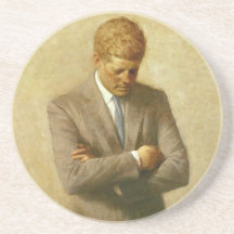 U.S. President John F. Kennedy by Aaron Shikler Beverage Coaster