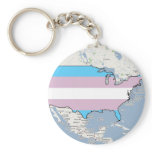 U.S. Transgender Pride Keychain