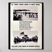 U.S. Troops Swarm Ashore In North Africa, Old Glor Posters