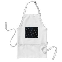U-shaped Black Angular Curves (black minimalism) Apron