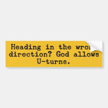 U-Turns Bumper Stickers