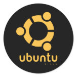 Ubuntu Linux Open Source Round Sticker