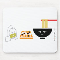 Udon & Green Tea Bag Playing Go Mousepad