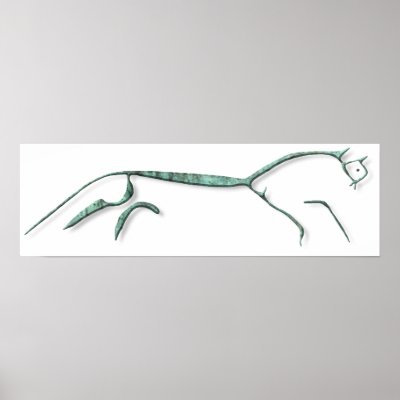 Uffington Horse Copper poster