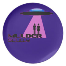 UFO alien abduction Party Plate