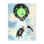 UFO Cow Abduction Postcard