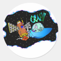 UFO Crash!! Stickers