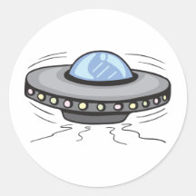 UFO!  Customisable! Round Stickers