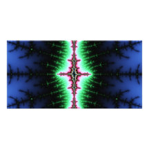 UFO Fractal Abstract Design Picture Card