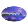 UFO galaxies Oval Stickers