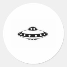 UFO INVASION! ROUND STICKERS