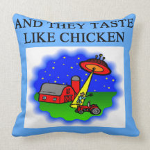 ufo joke throw pillows