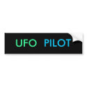UFO PILOT bumper sticker bumper stickers