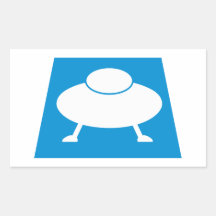 UFO RECHRTECKAUFKLEBER
