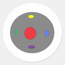 UFO ROUND STICKER