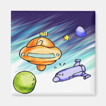 UFO Signpost Fridge Magnets
