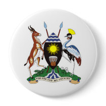 Uganda Coat of Arms Pinback Buttons