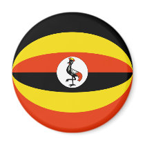 Uganda Fisheye Flag Magnet