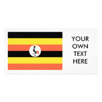 Uganda Flag Photo Card Template