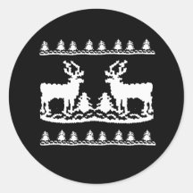 Ugly Christmas Sweater - Round Sticker
