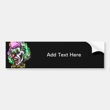 Ugly Evil Clown Bumper Stickers