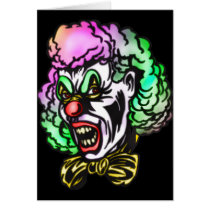 Ugly Evil Clown Card