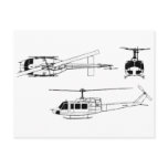 UH1 Huey Blueprint (Iriquois) Postcard