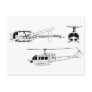 UH1 Huey Blueprint (Iriquois) Postcard