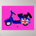 UJ Blue Scooter Pop Art Print