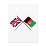UK and Afghanistan Crossed Flags Postcards