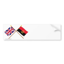 UK and Angola Crossed Flags