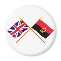 UK and Angola Crossed Flags