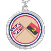 UK and Angola Crossed Flags