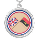 UK and Angola Crossed Flags necklaces