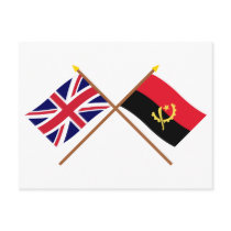 UK and Angola Crossed Flags