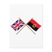 UK and Angola Crossed Flags