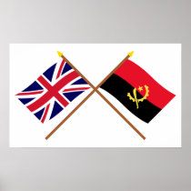 UK and Angola Crossed Flags