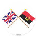 UK and Angola Crossed Flags stickers