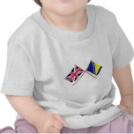 UK and Bosnia & Herzegovina Crossed Flags